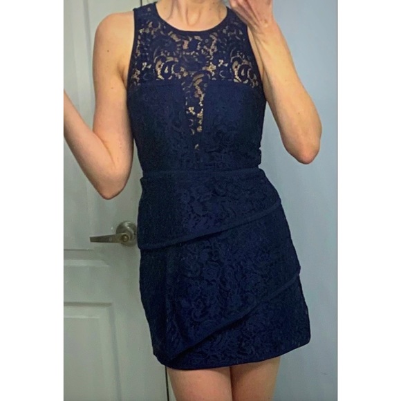 BCBG Navy Lace Hanah Lace Dress - Picture 6 of 6